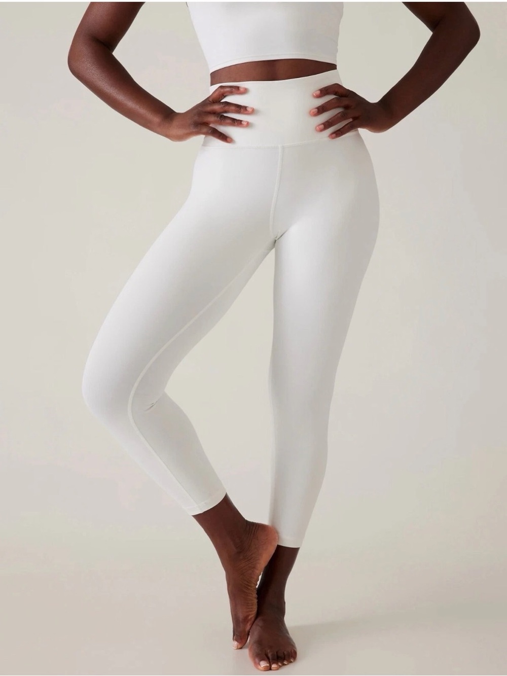 Athleta Ultra High Rise Elation 7/8 White Tight